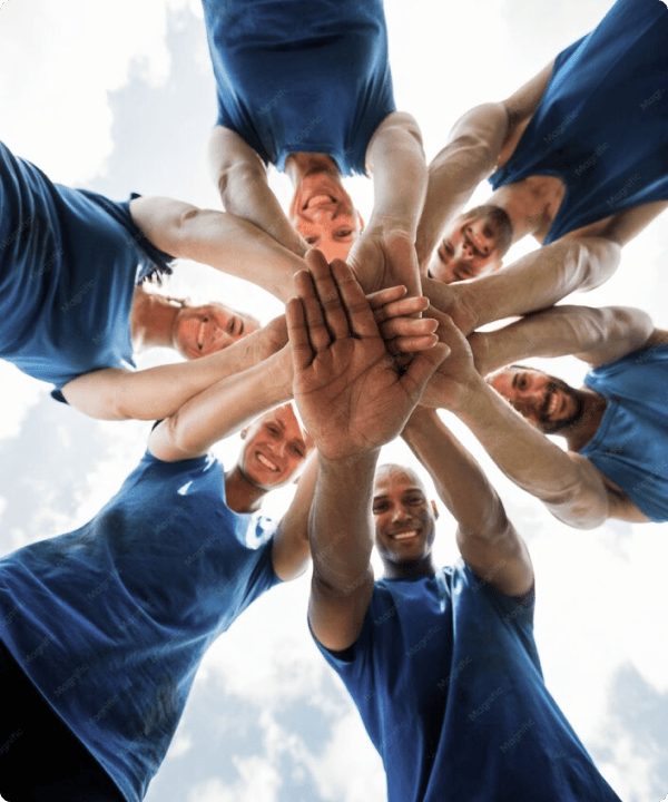 Volunteer supporting community initiatives